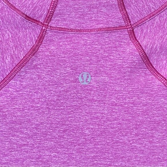 Lululemon Heathered Ultraviolet Think Fast Long Sleeve Size 8 - Picture 10 of 15